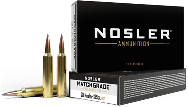 Picture of Nosler Bullets Match Grade 28 Nosler 185Gr Rdf Hpbt 20Rd 10Bx/Cs 60141