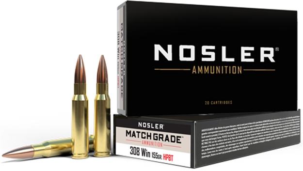 Picture of Nosler Bullets Match 308 Win 155Gr Custom Comp Hpbt 20Rd 10Bx/Cs< 60052