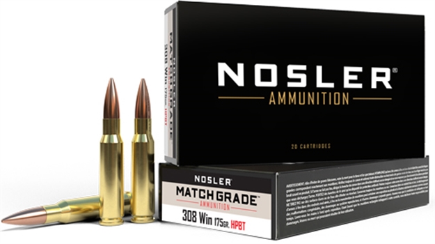Picture of Nosler Bullets Match 308 Win 175Gr Custom Comp Hpbt 20Rd 10Bx/Cs 60072 054041600729