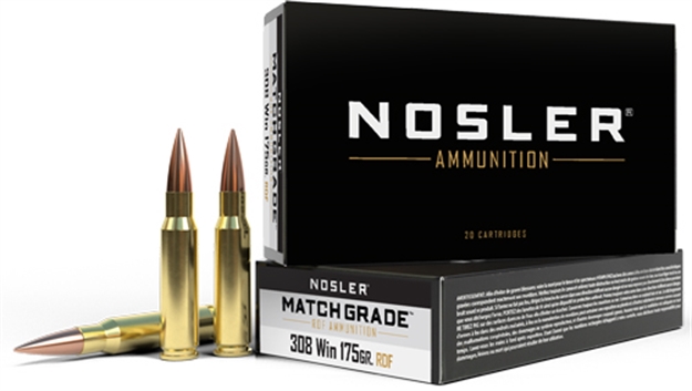 Picture of Nosler Bullets Match Grade 308 Win 175Gr Hpbt 20Rd 10Bx/Cs 60132 054041601320