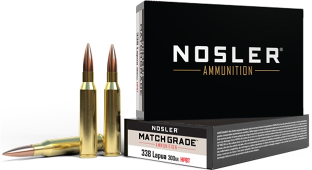 Picture of Nosler Bullets Match 338 Lapua Mag 300Gr Custom Hpbt 20Rd 10Bx/Cs 43136 054041431361