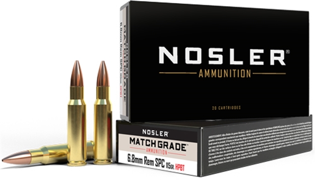 Picture of Nosler Bullets Match Grade 6.8 Spc 168Gr CC Hpbt 20Rd 10Bx/Cs 75035