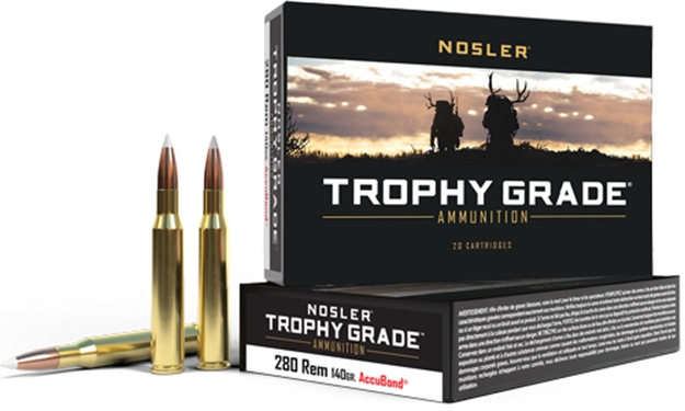 Picture of Nosler Bullets Trophy 280 Rem 140Gr Accubond Tip 20Rd 10Bx/Cs 48545 054041485456