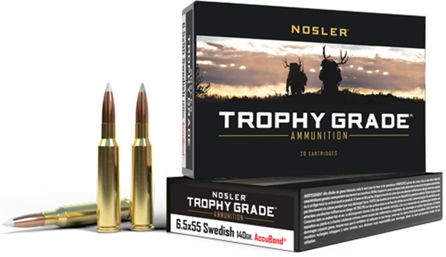 Picture of Nosler Bullets Trophy 6.5X55 Mauser 140Gr Accubond 20Rd 10Bx/Cs 60022 054041600224