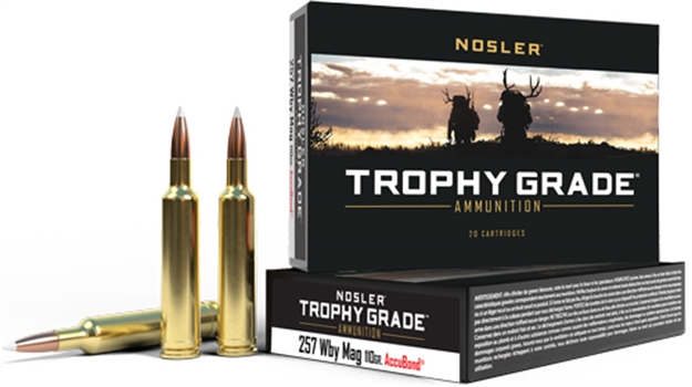 Picture of Nosler Bullets Ammo Trophy Grade .257 Wby Mag 110Gr Accubond 20Pk