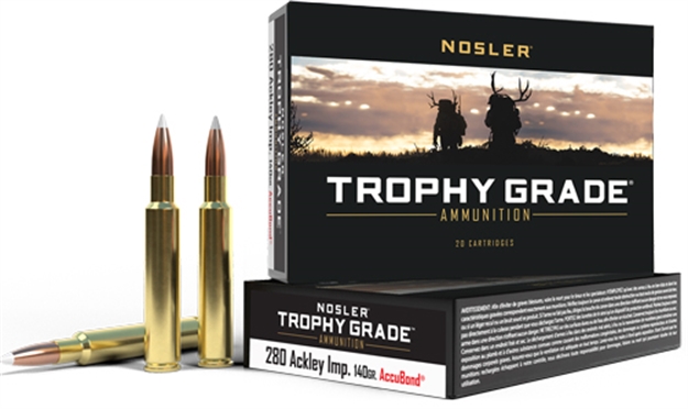 Picture of Nosler Bullets Trophy 280 Ack Imp 140Gr Accubond 20Rd 10Bx/Cs 60043
