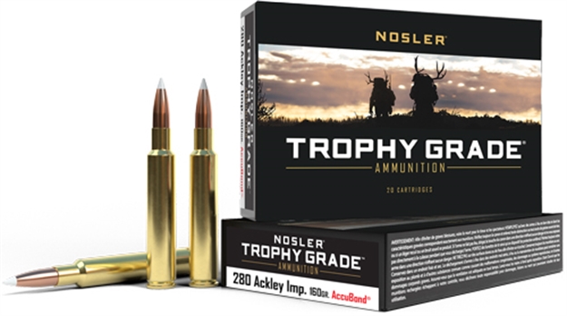 Picture of Nosler Bullets Trophy Grade 280Ack Imp 160Gr Accubond 20Rd 10Bx/Cs 60076