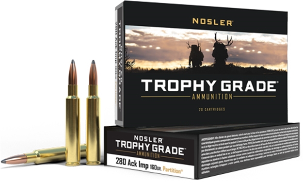 Picture of Nosler Bullets Trophy 280 Ack Imp 160Gr Partition 20Rd 10Bx/Cs ! 60044