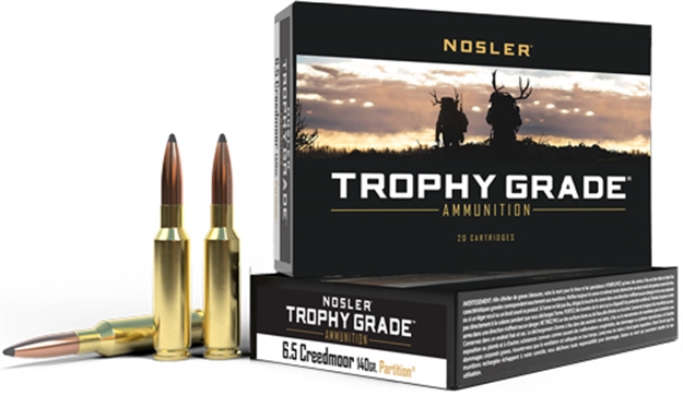 Picture of Nosler Bullets Trophy Grade 6.5 CM 140Gr Partition 20Rd 10Bx/Cs 61016 054041610162