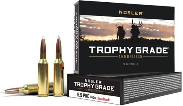 Picture of Nosler Bullets Trophy Grade 6.5 Prc 140Gr Accubond Tip 20Rd 10Bx/C 61014 054041610148