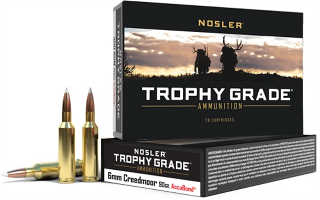 Picture of Nosler Bullets Trophy Grade 6Mm CM 90Gr Accubond Tip 20Rd 10Bx/Cs 60142