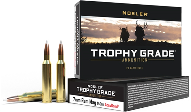 Picture of Nosler Bullets Trophy Grade 7Mm Rem Mag 140Gr Accubond 20Rd 10Bx/! 60033