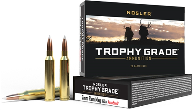 Picture of Nosler Bullets Trophy Grade 7Mm Rem Mag 160Gr Acubond 20Rd 10Bx/Cs 47284