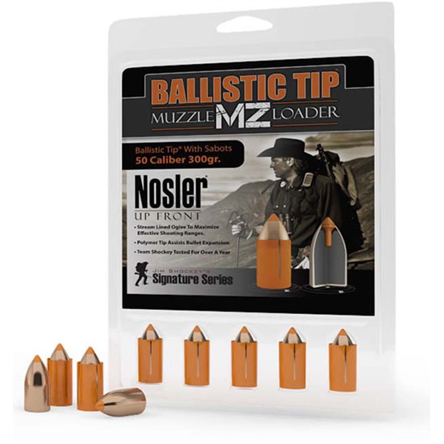 Picture of  Nosler 50300 Ballistic Tip Muzzleloader 50Cal Spitzer Point 300Gr 15Rd/Box 054041503006