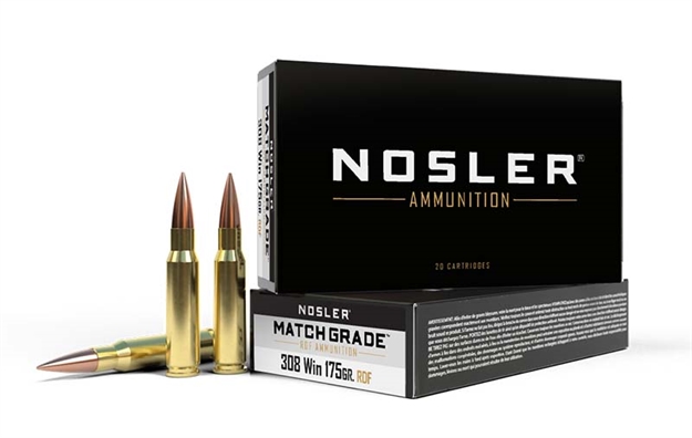 Picture of  Nosler 60132 Match Grade Rdf 308Win 175Gr Rdf Hollow Point Boat Tail 20 Per Box/10 Case 054041601320