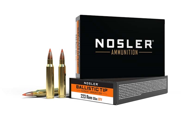 Picture of Nosler Ballistic Tip Varmit Ammo, 223 Rem 55Gr BT (20 Ct.) 61025 054041610254