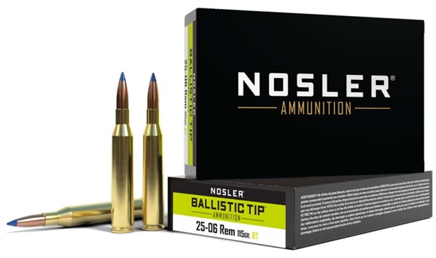 Picture of  Nosler 40071 Ballistic Tip  25-06Rem 115Gr Spitzer Ballistic Tip 20 Per Box/10 Case