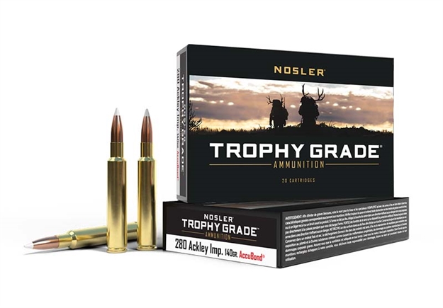 Picture of Nosler 60043 Trophy Grade  280Ackley Improved 140Gr Nosler Accubond 20 Per Box/10 Case 054041600439