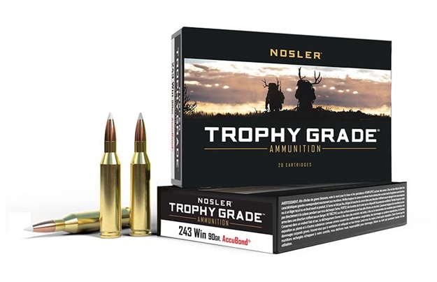 Picture of  Nosler 48263 Trophy Grade  243Win 90Gr Nosler Accubond 20 Per Box/10 Case 054041482639