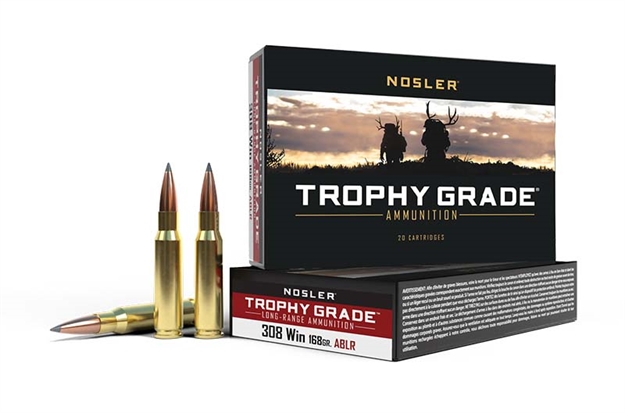 Picture of  Nosler 60101 Trophy Grade Long-Range 308Win 168Gr Nosler Spitzer Accubond Long Range 20 Per Box/10 Case