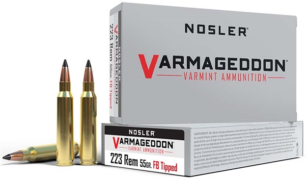 Picture of Nosler Varmageddon Rifle Ammo 223 Rem, FB Tipped, 55 Grains, 3100 Fps, 20, Boxed 65145