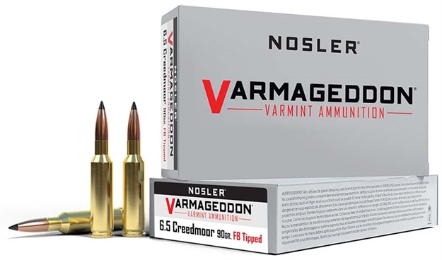 Picture of  Nosler 65175 Varmageddon  6.5Creedmoor 90Gr Flat Base Tipped 20 Per Box/10 Case 054041651752