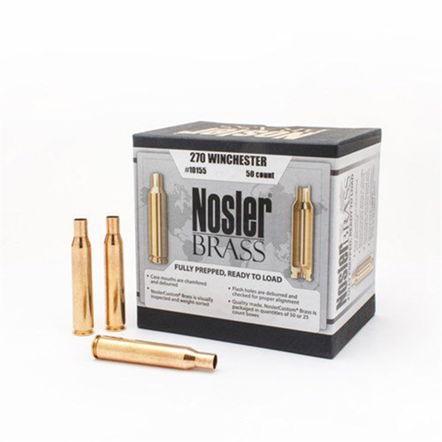 Picture of Nosler Custom Brass, 270 Winchester (50 Ct.) 10155 054041101554