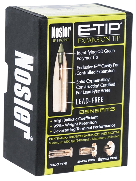 Picture of 30 Caliber (0.308'') 110Gr E-Tip Lead Free Spitzer Bullets 59380