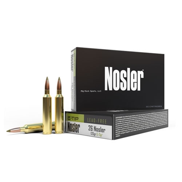 Picture of  Nosler 40302 E-Tip  26Nosler 120Gr E Tip Lead Free 20 Per Box/10 Case