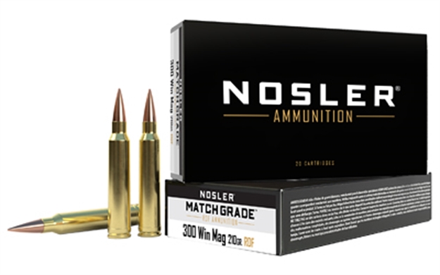 Picture of  Nosler 60158 Match Grade Rdf 300Winmag 210Gr Rdf Hollow Point Boat Tail 20 Per Box/10 Case 054041601580