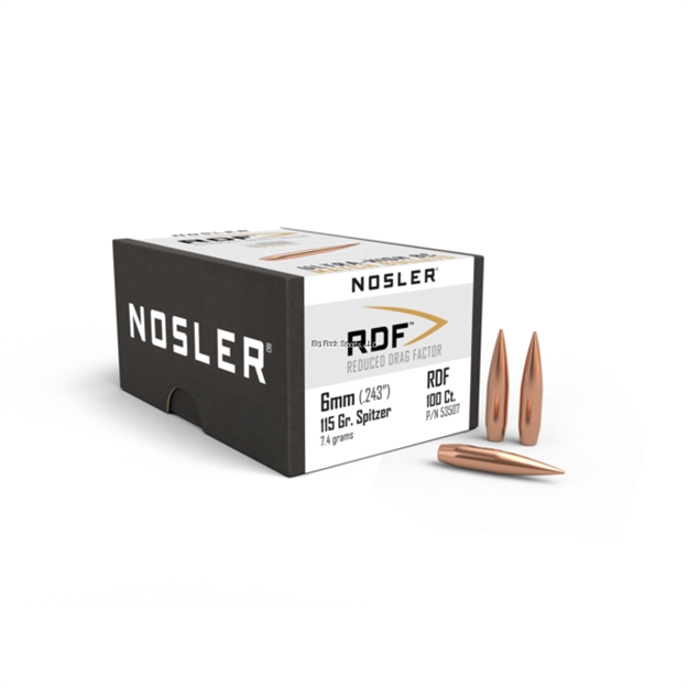 Picture of Nosler Rdf Bullets, 6Mm 115Gr Rdf Hpbt (100 Ct.) 53507 054041535076