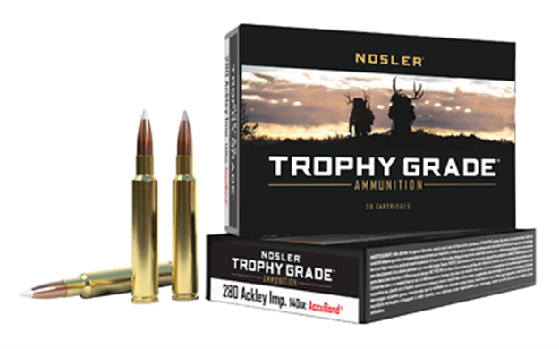 Picture of Nosler 60043 Trophy Grade  280Ackley Improved 140Gr Nosler Accubond 20 Per Box/10 Case 054041600439 -
