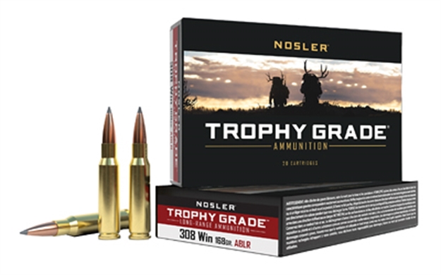 Picture of  Nosler 60101 Trophy Grade Long-Range 308Win 168Gr Nosler Spitzer Accubond Long Range 20 Per Box/10 Case 054041601016