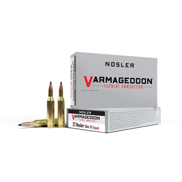 Picture of Nosler Varmageddon Ammo, 22 Nosler 53Gr VG FB Tipped (20 Ct.)