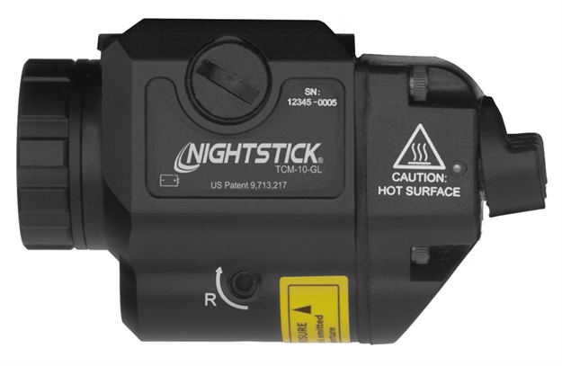 Picture of  Nightstick Tcm10gl Compact Weapon-Mounted Light With Green Laser  Black Anodized 650 Lumens White Light 017398808187