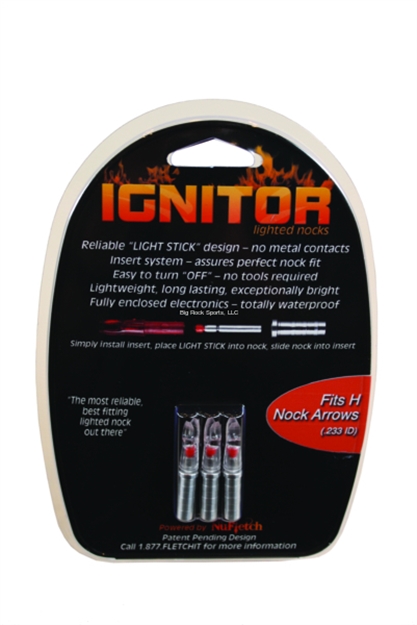 Picture of Nufletch Archery 224 Ignitor Lighted Nocks For H Nock Arrows Red