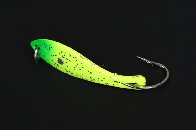 Picture of Nungesser 000 Painted Shad Spoon, 1 1/2", 1/16 Oz, Fluorescent Yellow-Red Tip, 2 PK 30Glo-2Gy