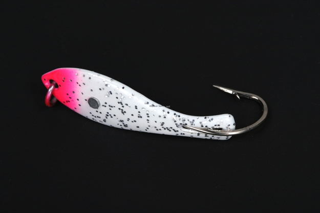 Picture of Nungesser 000 Painted Shad Spoon, 1 1/2", 1/16 Oz, White-Red Tip, 2 PK