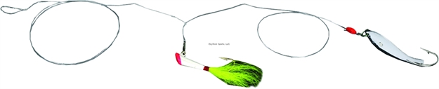 Picture of Nungesser Shad Rig, 3/16 Oz, Red/White Dart, Silver 000 Spoon