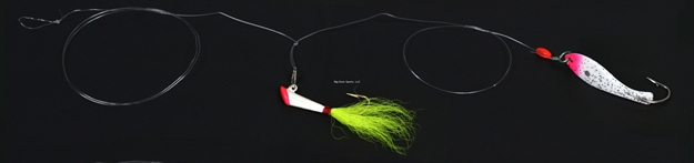 Picture of Nungesser Shad Rig, White/Yellow Dart, White-Red Tip 000 Spoon