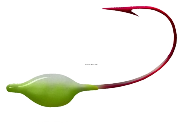 Picture of Northwest Metro Tackle Perch Eye Jig #10 - UV Glow Green/Chartreuse 12/Strip Card