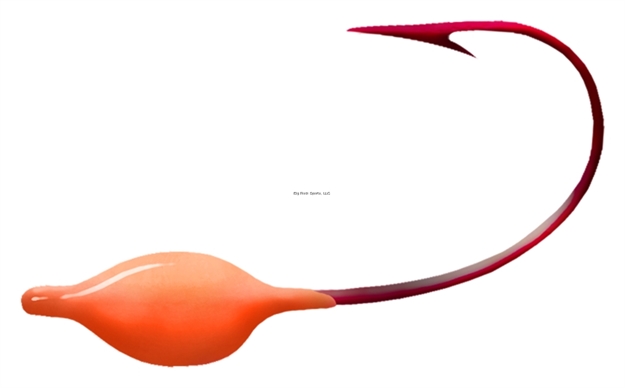 Picture of Northwest Metro Tackle Perch Eye Jig #4 - UV Orange Gold 12/Strip Card