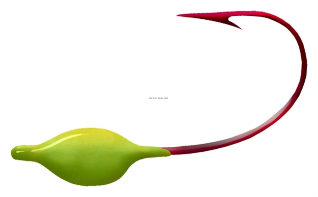 Picture of Northwest Metro Tackle Perch Eye Jig #6 - UV Chartreuse 12/Strip Card