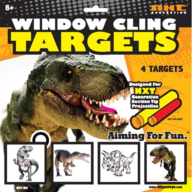 Picture of Nxt Generation Toys Generation Dinosaur Window Cling Targets 4 Dino Targets