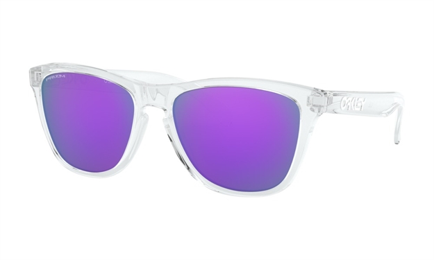 Picture of Oakley Frogskins Polished Clear Frame Prizm Violet Lens