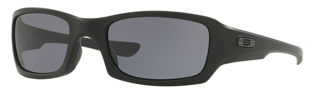 Picture of Oakley (Luxottica) Fives Squared Fives Squared  Gray High Definition Matte Black Frame W/Tonal Flag