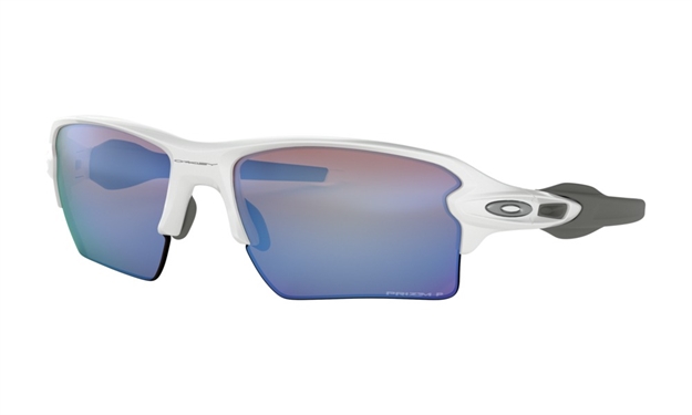 Picture of Oakley Men's Flak 2.0 XL Polished White Frame Prizm Deep H2o Polarized