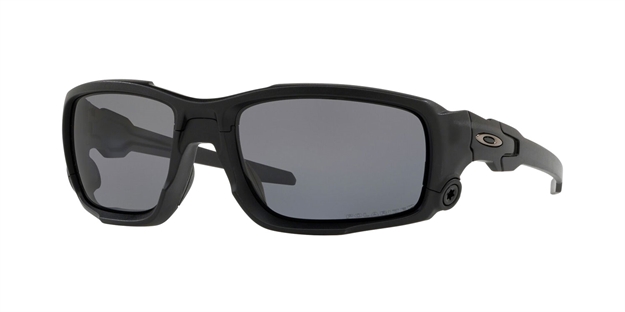 Picture of Oakley Oo932909 Ballistic Shocktube Adult Gray Lens Plutonite Matte Black Frame OO9329-09