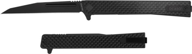 Picture of Ocaso Knives Knives Solstice 3.4"Fldr Carbon Fiber/Black Wharncliff! 8WFB