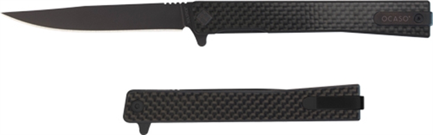 Picture of Ocaso Knives Knives Solstice 3.5"Fldr Carbon Fiber/Black Straight 10CFB